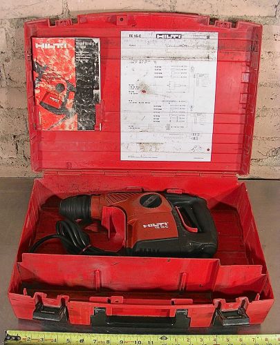 HILTI MODEL No. TE 16-C, ROTARY HAMMER DRILL WITH PLASTIC KIT BOX