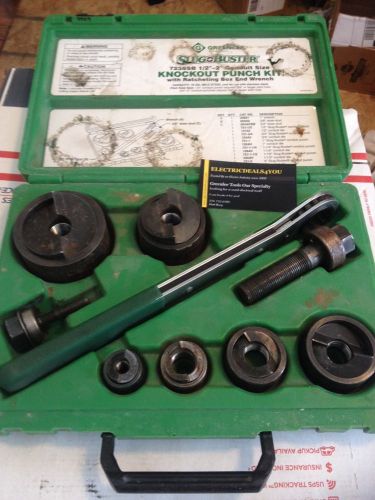 Greenlee slugbuster 7238sb 1/2&#034;-2&#034;  conduit knockout punch set  #3929 ratcheting for sale