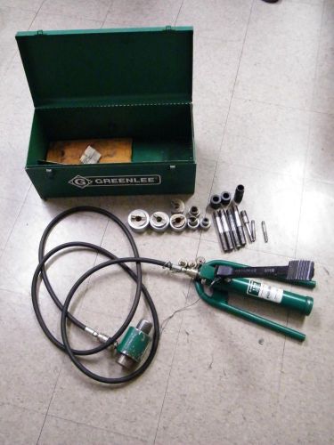 Greenlee 1725 pump 1/2&#034; - 2&#034; Hydraulic Knockout 746 ram case slug splitter dies