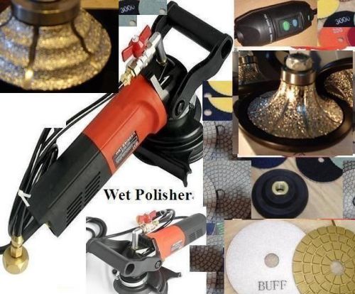 Wet polisher 3/4&#034; triple waterfall tb20 b20 half bullnose 30 pad buff concrete for sale