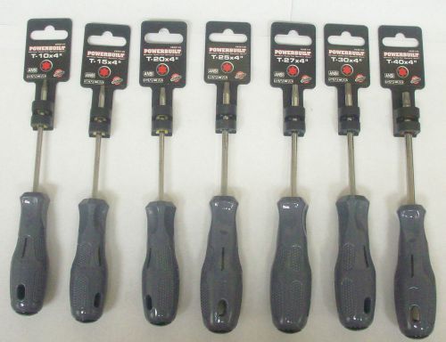 7 Pieces Powerbuilt 4 inch Torx Screwdriver Set