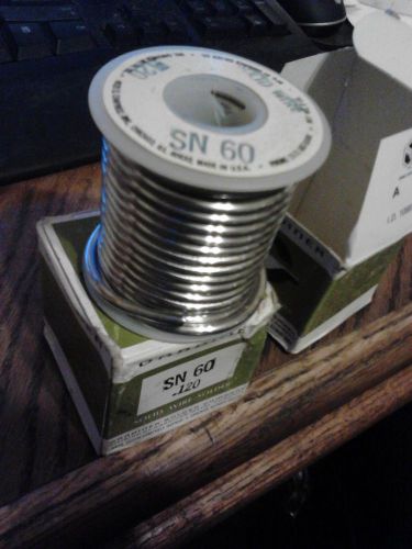 60/40 solder, Gardiner, 1 lb roll, .120 inch solid for stained glass, etc. New!