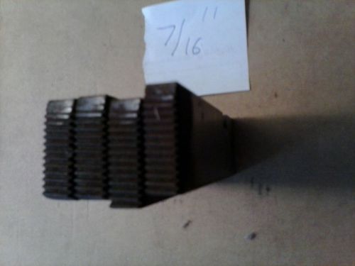 One Ridgid set of 7/16&#034; - 14 N.C. Bolt Dies for universal Head