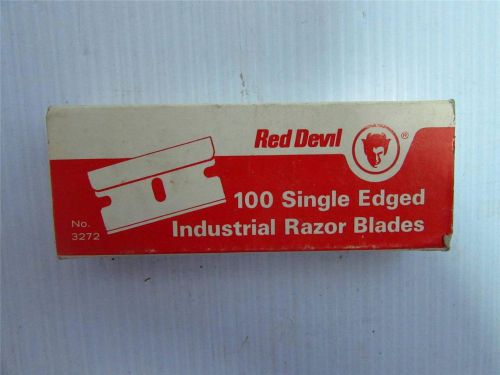 Red Devil 100 ct. box No.3272 single edged Industrial Razor Blades- Free Ship!