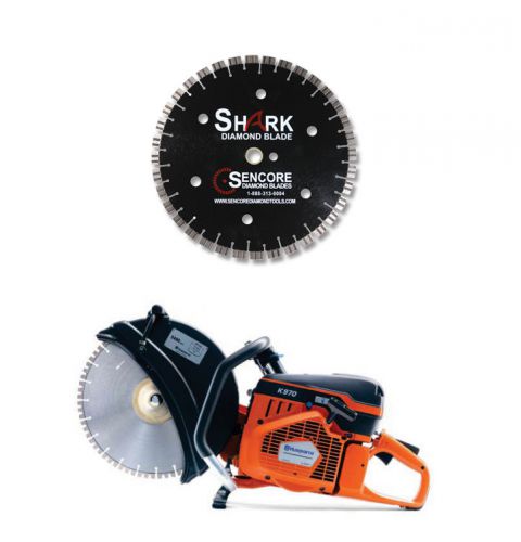 Husqvarna K970 14&#034; Saw + 1 Super Shark Diamond Blades 14&#034;