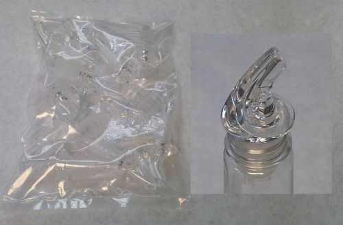 1 DOZEN Flair Liquor Bottle Pourers Non Measured  CLEAR POUR SPOUTS Free Ship