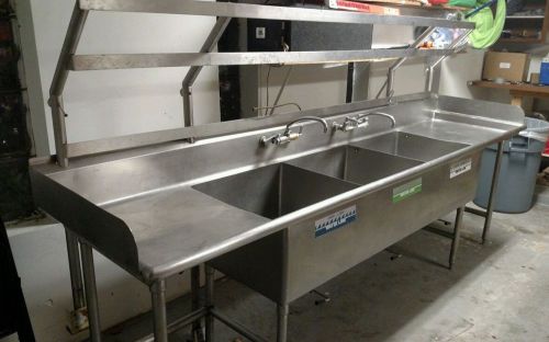 Commercial stainless steel sink