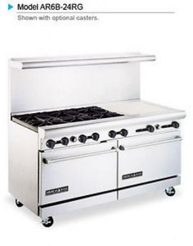 American range ar6b-24rg 60&#034; gas range burners/ griddle heavy duty for sale