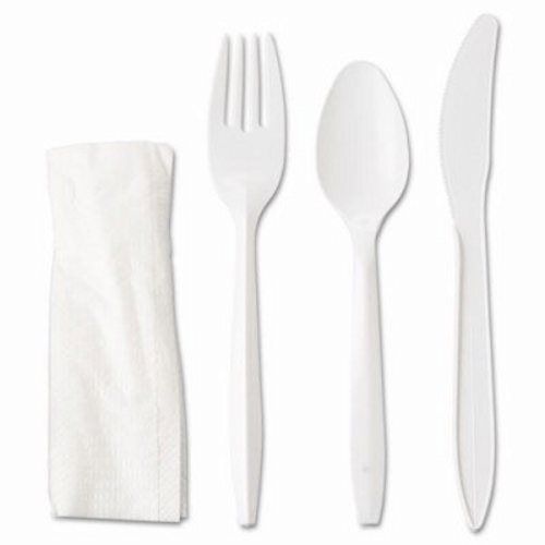 Wrapped Four Piece Cutlery Kit, 250 Kits (GEN 4KITMW)