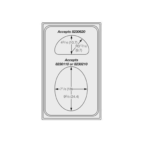 Vollrath 8240216 Miramar, Template, for Oval and 1/2 Oval Decorative Pans