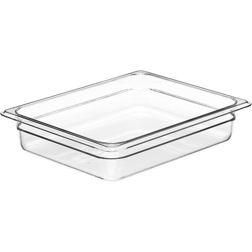 CAMBRO 1/2 GN FOOD PAN, 2-1/2&#034; DEEP, 6PK CLEAR 22CW-135