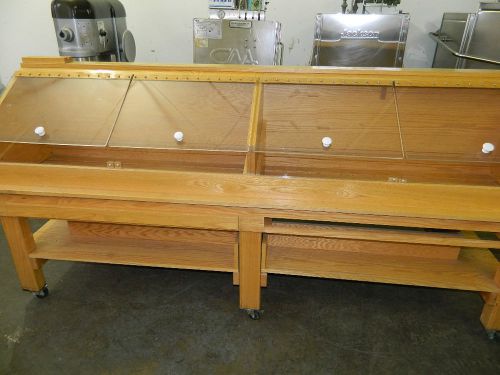 Vermont store fixtures 96&#034; bread/bakery/bagel display case acrylic doors (8) for sale