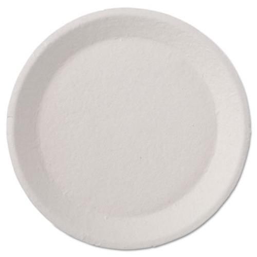 Huhtamaki ACE Savaday Molded Fiber Dinnerware, Plate, 9&#034; Dia, White, 125/pack, 4