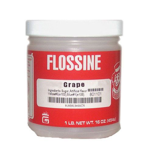 Gold Medal 1 Pound Jar of Cotton Candy Flossine *Grape*