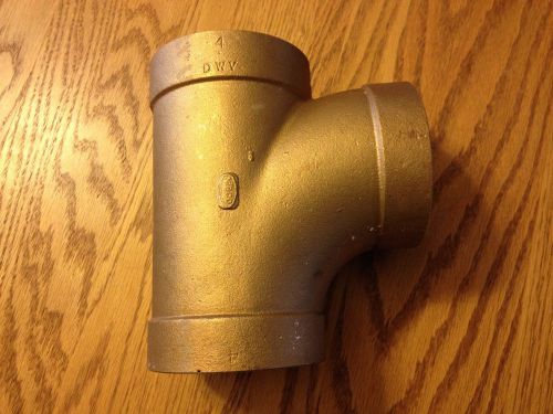 Nibco, 4&#034; brass tee, #811 cxcxc dwv for sale