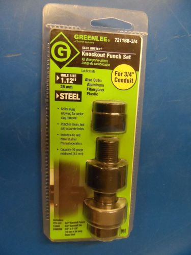 New Greenlee 31963    7211 BB 3/4&#039;&#039; Conduit Slug-Buster Punch Set for 3/4&#034;