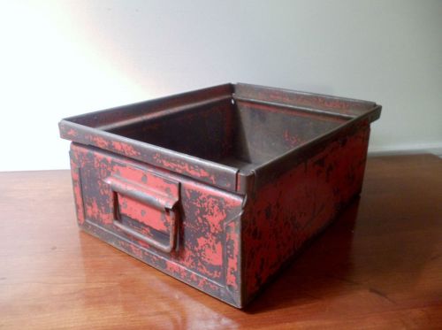 Vintage Industrial Factory Lyon? steel machine storage bin