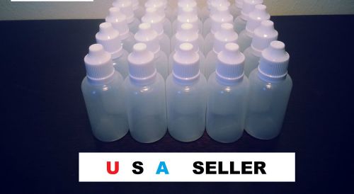 100x Empty Plastic Bottles 1oz 30ml  Juice Liquid E Dropper Childproof 100