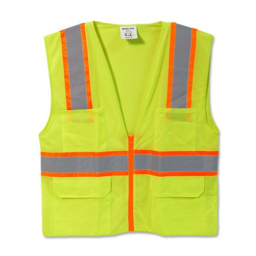 Occunomix Hi-Viz Classic Mesh Two-Tone Surveyor Vest #LUX-ATRANSM