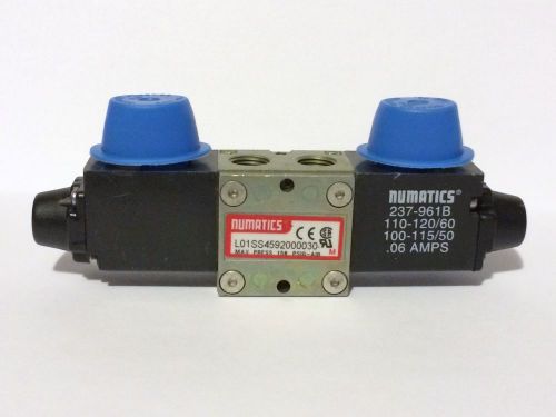 Numatics 2 position 4 way air valve double solenoid 120 vac din l01ss4592000030 for sale