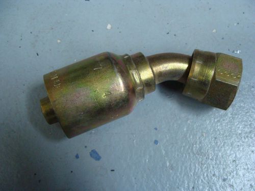 Parker Hose Fittings,Series 43, -10 JIC F Swvel 45 Elbow, 13743-10-8