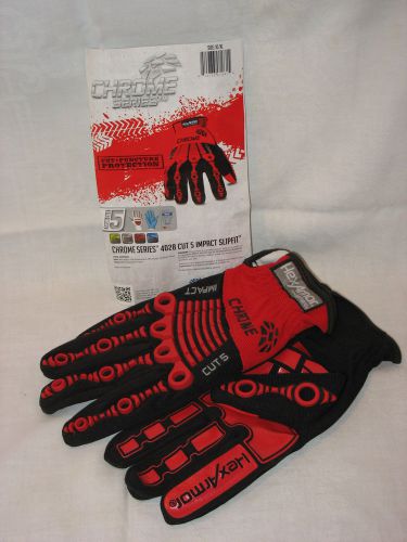 NEW HEXARMOR 4028 CHROME SERIES CUT 5 IMPACT SLIPFIT MECHANICS GLOVES size 10/XL