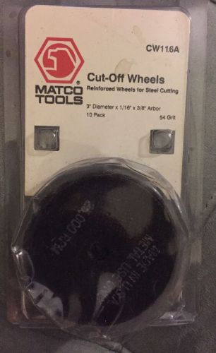 10 pack 3&#034; Matco Cut-off Wheels-10 Pak