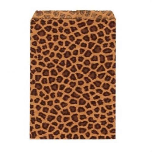 Paper Merchandise Bags 4 x 6&#034; - Leopard Print 100 Bags