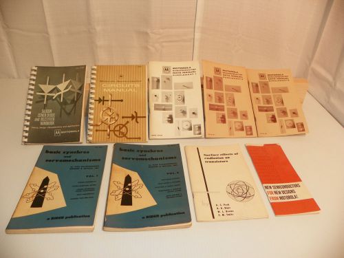 Motorola semi conductor data manuals  1955/1962/1964/1966  mixed lot of (8) for sale