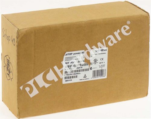 New Siemens 6EP1437-2BA10 6EP1 437-2BA10 SITOP Power 40 Power Supply 3PH 40A 24V