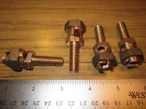 SERVICE POST CONNECTORS COPPER 3/8&#034; - 16 X 1-1/8&#034; LONG STUD #2 - #10 WIRE CABLE