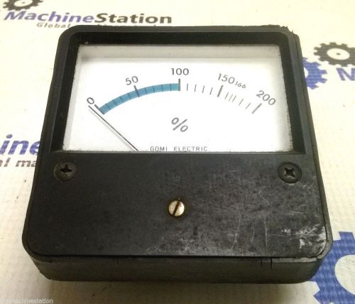 GREAT! GOMI ELECTRIC GAGE GUAGE 0-200 % METER #RNM-80 - OKUMA