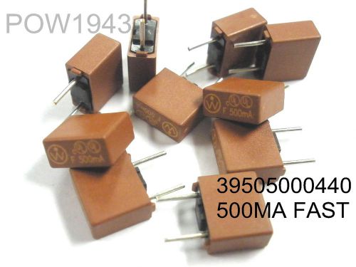 ( 10 PC. ) LITTELFUSE 39505000440 TYPE TE5 500MA FAST BLOW