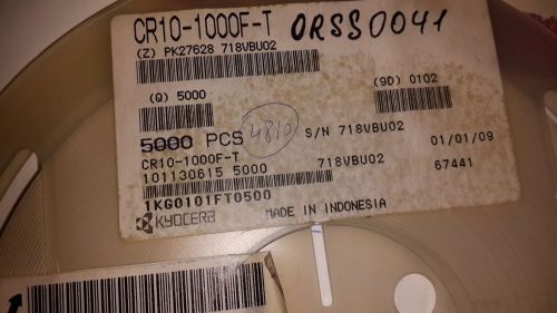 4800 PCS KYOCERA  CR10-1000FT  ,  one open reel.