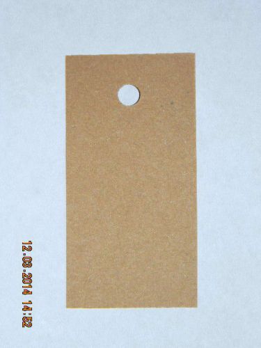 100 Brown Kraft Hang Tags - 2 3/4 x 1 3/8