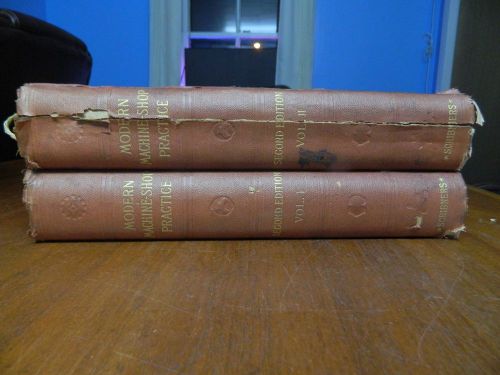 1892 Set of 2 Enormous Books - Modern Machine Shop Practice - Huge