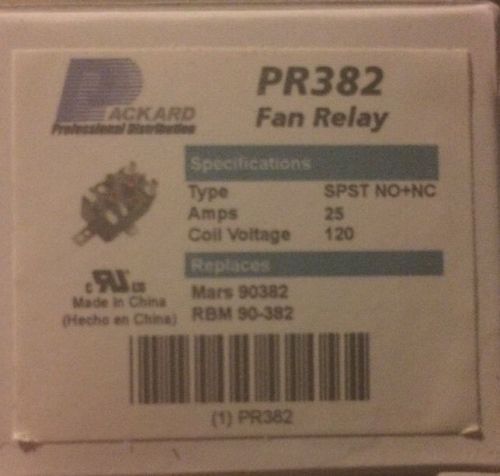 Packard PR382 - Fan Relay SPST NO + NC 25 Amps Coil Voltage 120