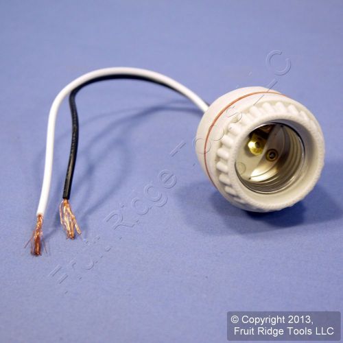 Leviton 2-Piece Ring-Type Porcelain Light Socket Lamp Holder Incandescent 8101