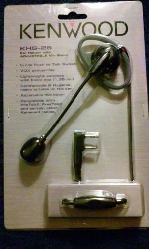 Kenwood KHS-25 D-Ring Ear Hanger PTT Boom Microphone NEW TK-2200/2202 MORE