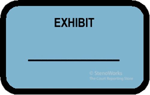 Exhibit labels stickers blue 492 per pack for sale