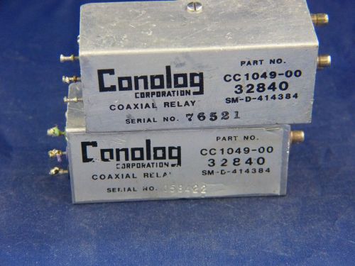 Lot of 2 CC1049-00 SM-D-414384 CONOLOG COAXIAL RELAY