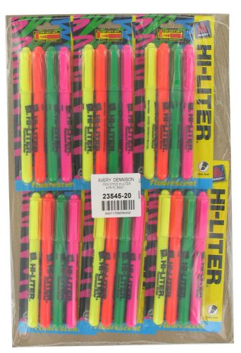 Avery 4 Count Assorted Hi-Liter Pen Set of 6