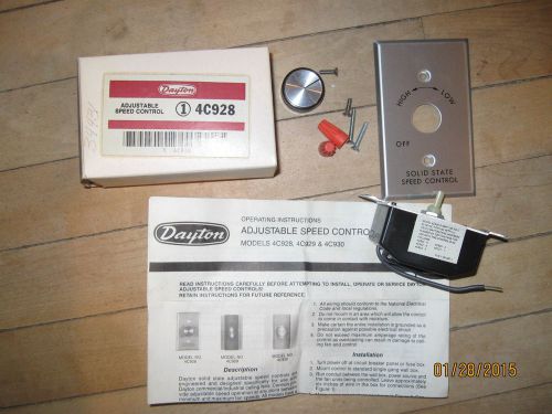 Dayton 4C928 Adjustable Speed Control new in box with instructions
