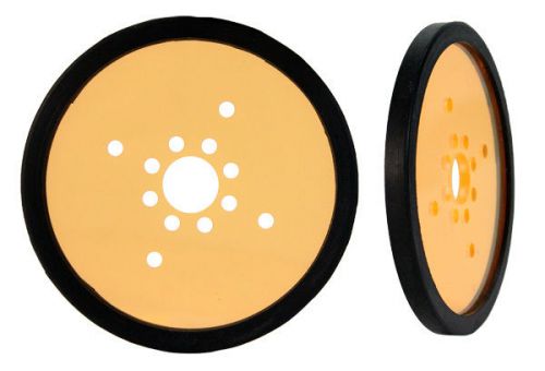 Pair of 4&#034; diameter precision disk wheels - transparent orange (595737) for sale