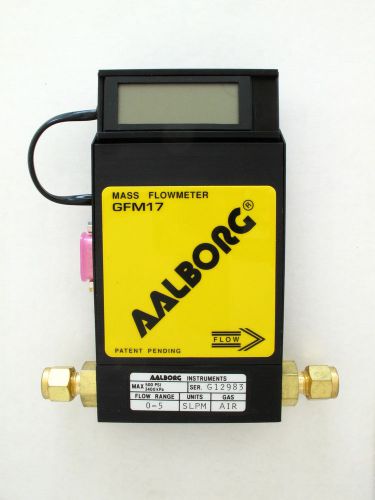 Aalborg GFM171 Air Mass Flowmeter 0-5 L/min w/ LCD Readout 1/4&#034; Comp Fitting NOS