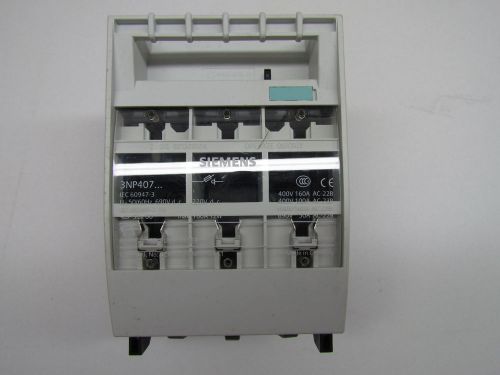 SIEMENS 3NP4076-1CE01  Fuse Switch Disconnect. 160A/60MM Flat Conn.
