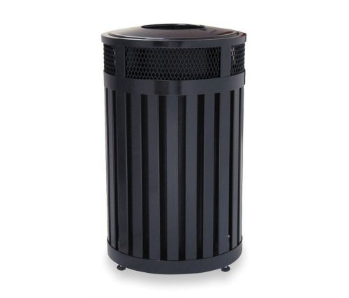 RUBBERMAID FGMH24PLBK Trash Can, 23 gal., Black