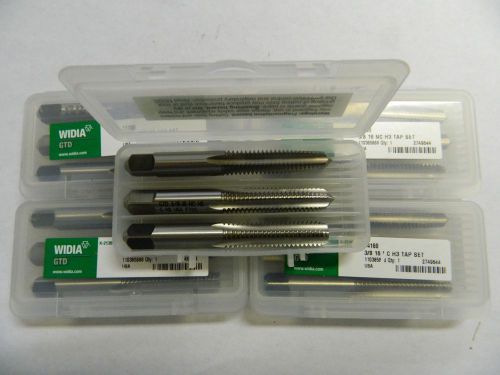 WIDIA GTD 14160 Hand Tap Set 3 PC HSS 3/8-16  H3 Limit 5 sets per sale