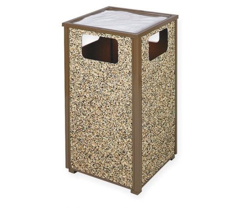 RUBBERMAID FGR18SU201PL Ash/Trash Can, 24 gal., Brown/Beige