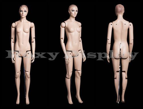 Female mannequin dress form display with flexible head arms and legs #mz-fm01 for sale